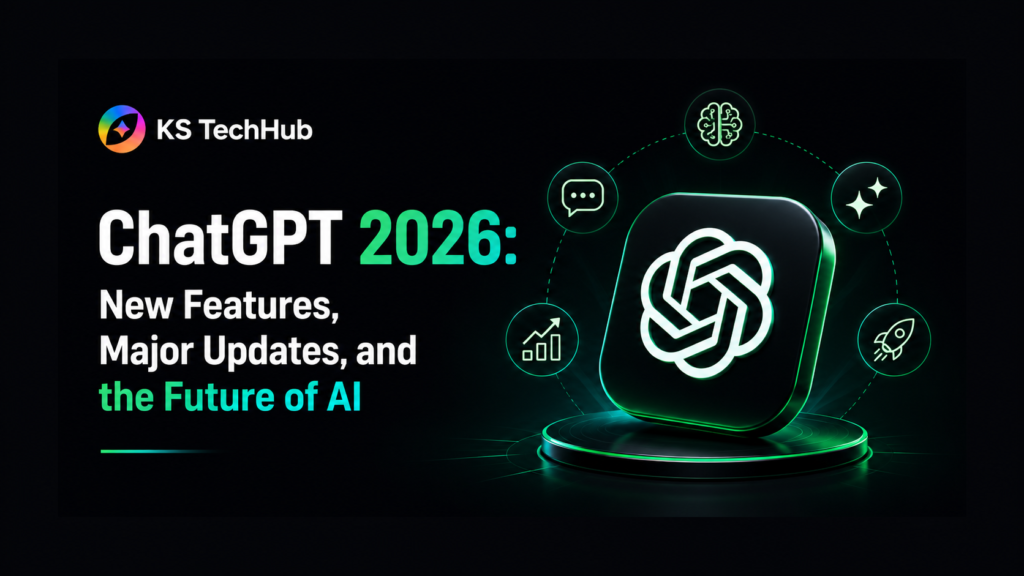 ChatGPT 2026 showcasing new AI features, major updates, workflow automation, and future AI innovations.